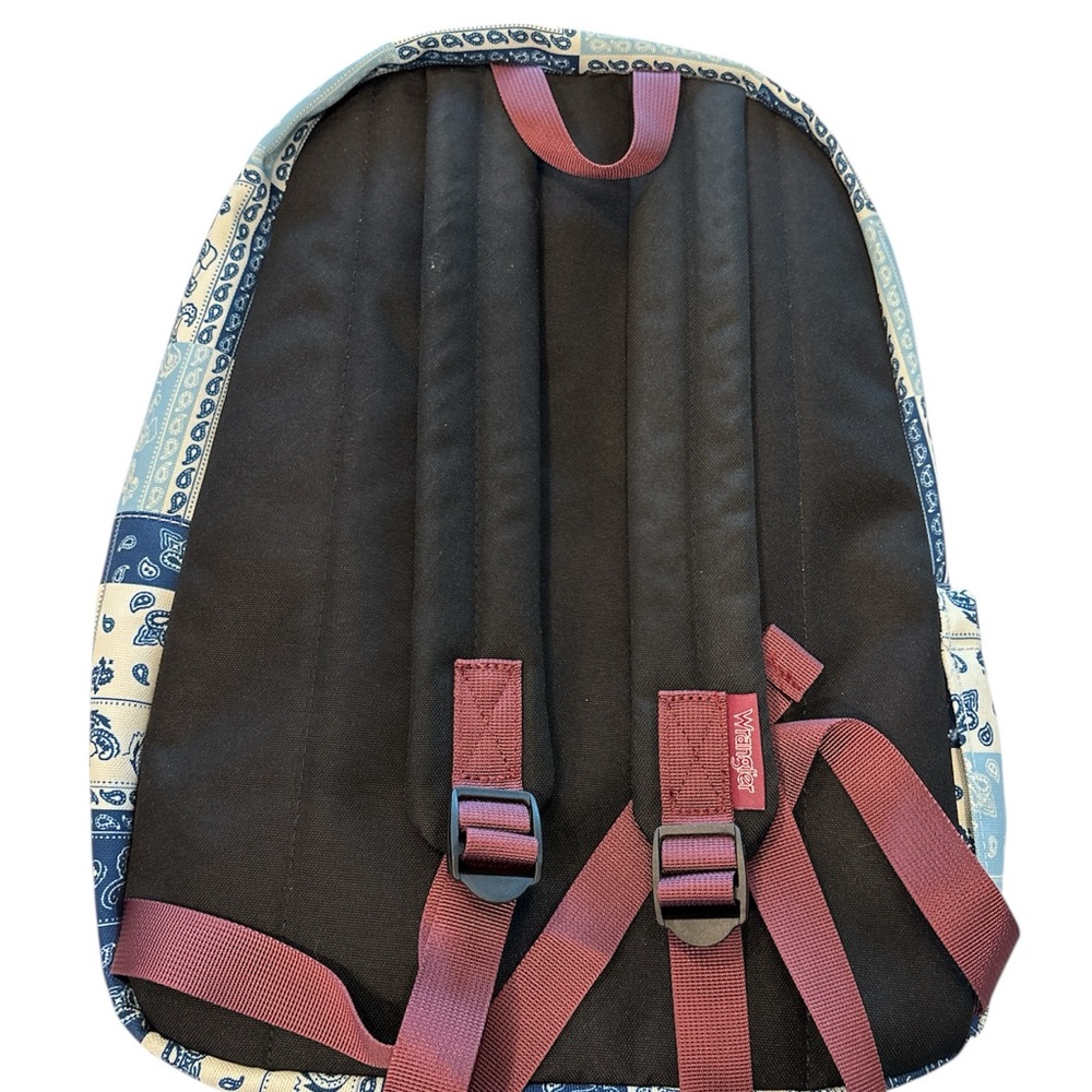 Wrangler Blue Paisley Y2K Backpack New - Picture 2 of 5